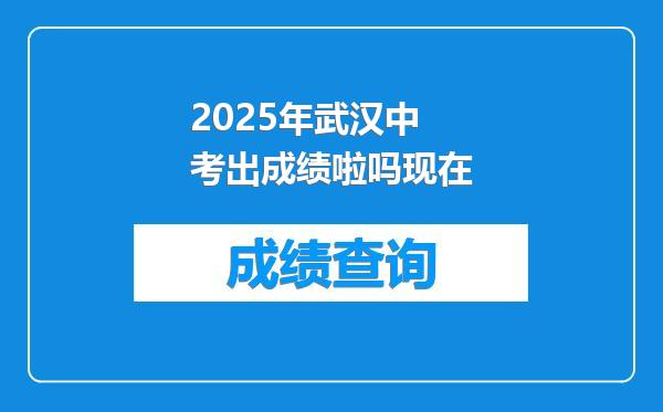 2025年武汉中考出成绩啦吗现在