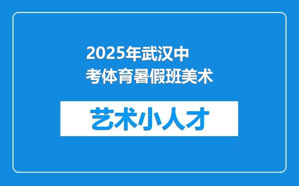 2025年武汉中考体育暑假班美术