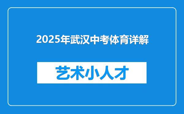 2025年武汉中考体育详解