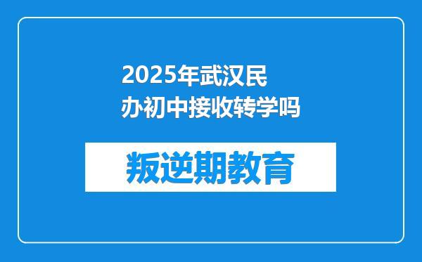 2025年武汉民办初中接收转学吗