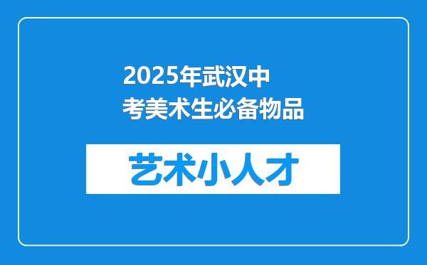 2025年武汉中考美术生必备物品