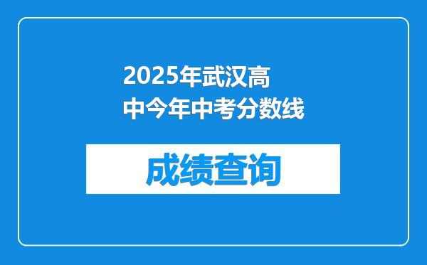 2025年武汉高中今年中考分数线