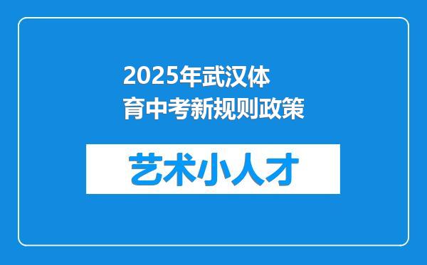 2025年武汉体育中考新规则政策