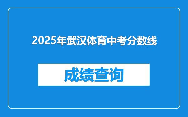2025年武汉体育中考分数线