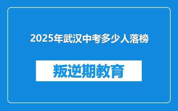 2025年武汉中考多少人落榜