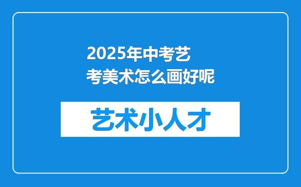 2025年中考艺考美术怎么画好呢
