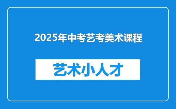 2025年中考艺考美术课程