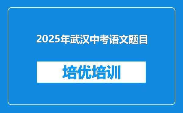 2025年武汉中考语文题目