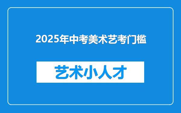 2025年中考美术艺考门槛