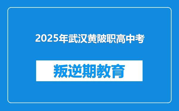 2025年武汉黄陂职高中考