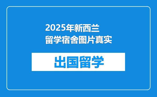 2025年新西兰留学宿舍图片真实