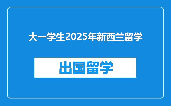 大一学生2025年新西兰留学