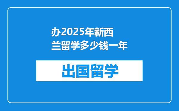 办2025年新西兰留学多少钱一年
